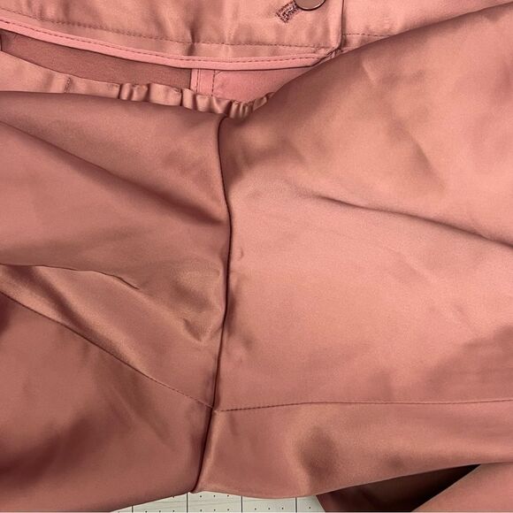 Tahari Arthur S. Levine Satin Straight-Leg Pants, Size 14P Beyond Rose NWOT - Picture 9 of 13